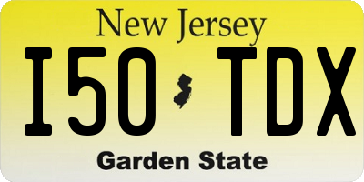 NJ license plate I50TDX