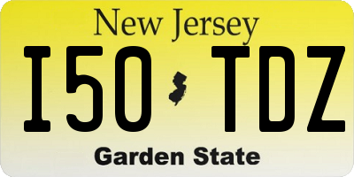 NJ license plate I50TDZ