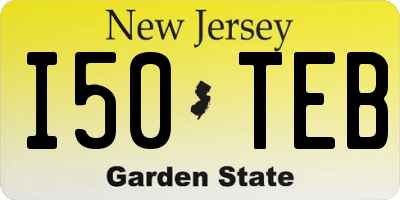 NJ license plate I50TEB