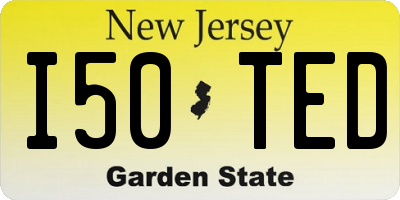 NJ license plate I50TED
