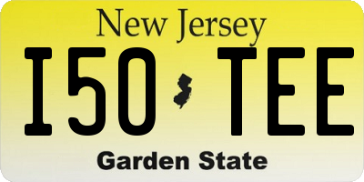 NJ license plate I50TEE