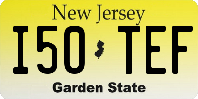 NJ license plate I50TEF