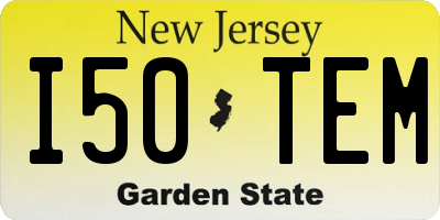 NJ license plate I50TEM