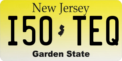 NJ license plate I50TEQ