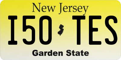 NJ license plate I50TES