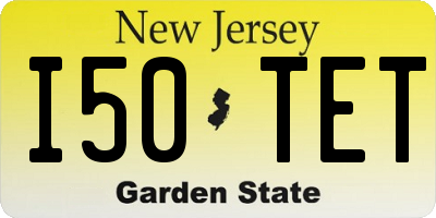 NJ license plate I50TET