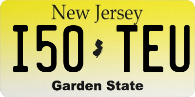 NJ license plate I50TEU