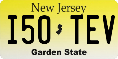 NJ license plate I50TEV
