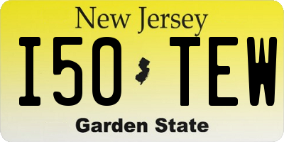 NJ license plate I50TEW