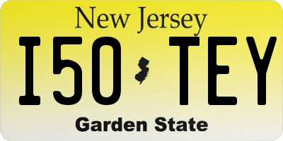 NJ license plate I50TEY
