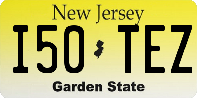 NJ license plate I50TEZ