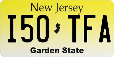 NJ license plate I50TFA