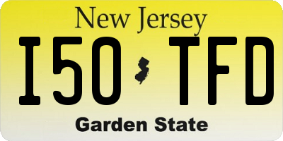 NJ license plate I50TFD