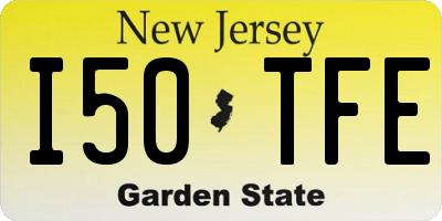 NJ license plate I50TFE