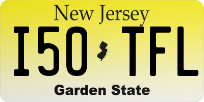 NJ license plate I50TFL