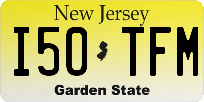 NJ license plate I50TFM