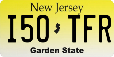 NJ license plate I50TFR