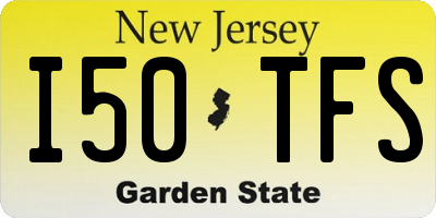 NJ license plate I50TFS