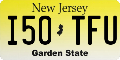 NJ license plate I50TFU