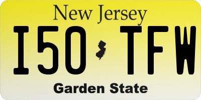 NJ license plate I50TFW