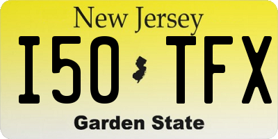NJ license plate I50TFX