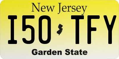 NJ license plate I50TFY