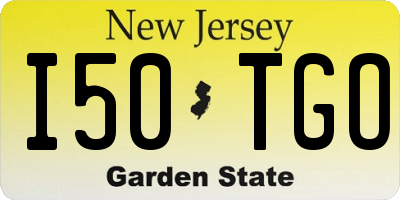 NJ license plate I50TGO