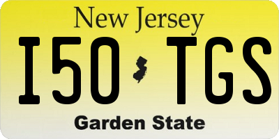 NJ license plate I50TGS