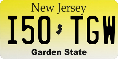 NJ license plate I50TGW