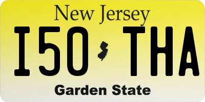 NJ license plate I50THA
