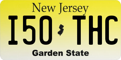 NJ license plate I50THC
