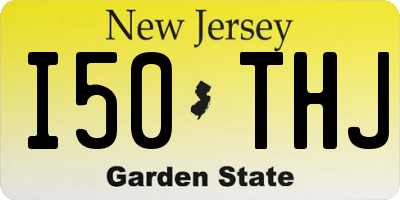 NJ license plate I50THJ