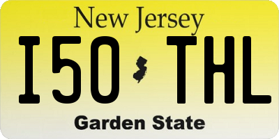 NJ license plate I50THL