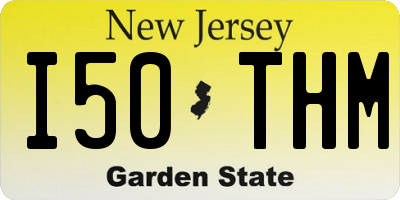 NJ license plate I50THM