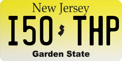 NJ license plate I50THP