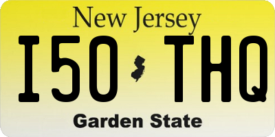 NJ license plate I50THQ