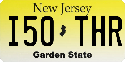 NJ license plate I50THR