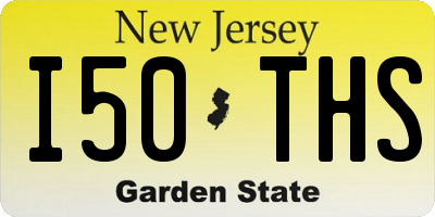 NJ license plate I50THS