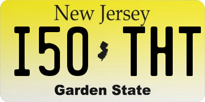 NJ license plate I50THT