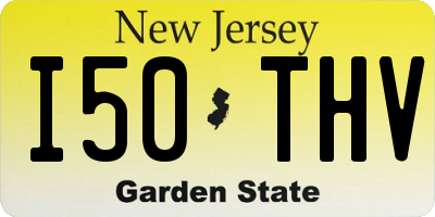 NJ license plate I50THV