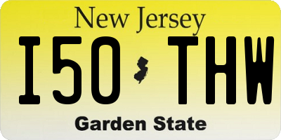 NJ license plate I50THW