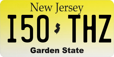 NJ license plate I50THZ
