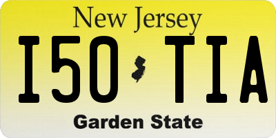 NJ license plate I50TIA