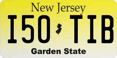 NJ license plate I50TIB