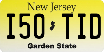 NJ license plate I50TID