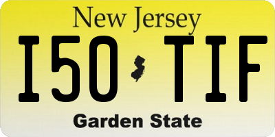 NJ license plate I50TIF