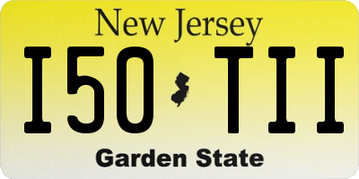 NJ license plate I50TII