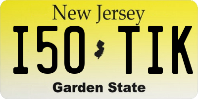NJ license plate I50TIK
