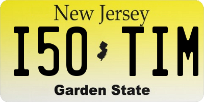 NJ license plate I50TIM