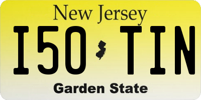 NJ license plate I50TIN